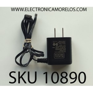 CARGADOR BLACK DECKER MICRO USB / NUMERO DE PARTE 90620608 / S003GU0600060 / 5.0V - 600mA	